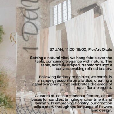 Playing with Ice Wedding Floristry Workshop